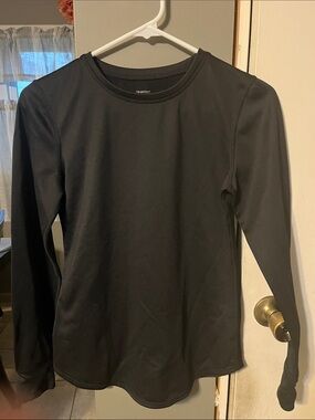 Cuddl Duds Black Thermal Guard Crewneck Top